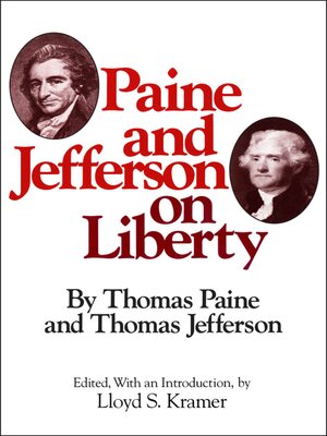 cover image of Paine and Jefferson on Liberty